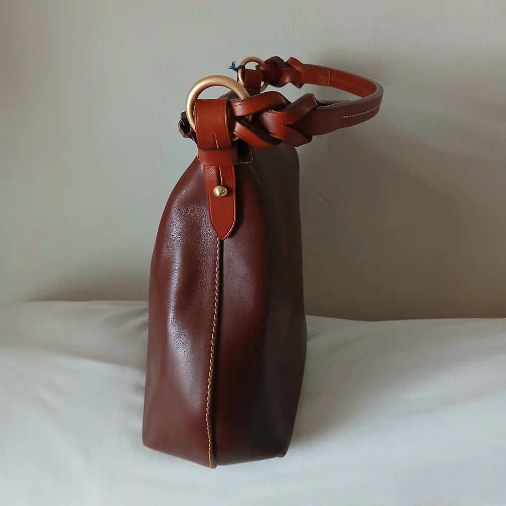 Dooney & Bourke Florentine Leather Hobo with Red Trim - Picture 7 of 7